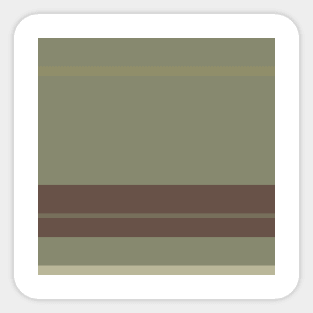 A particular transfusion of Quincy, Pastel Brown, Brown Grey, Putty and Artichoke stripes. Sticker